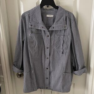 CJ Banks Black and White mini checked Utility Jacket